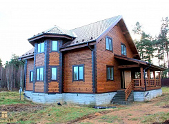 Объект №35. двухэтажный дом из бруса 188х140 с эркером и террасой 0